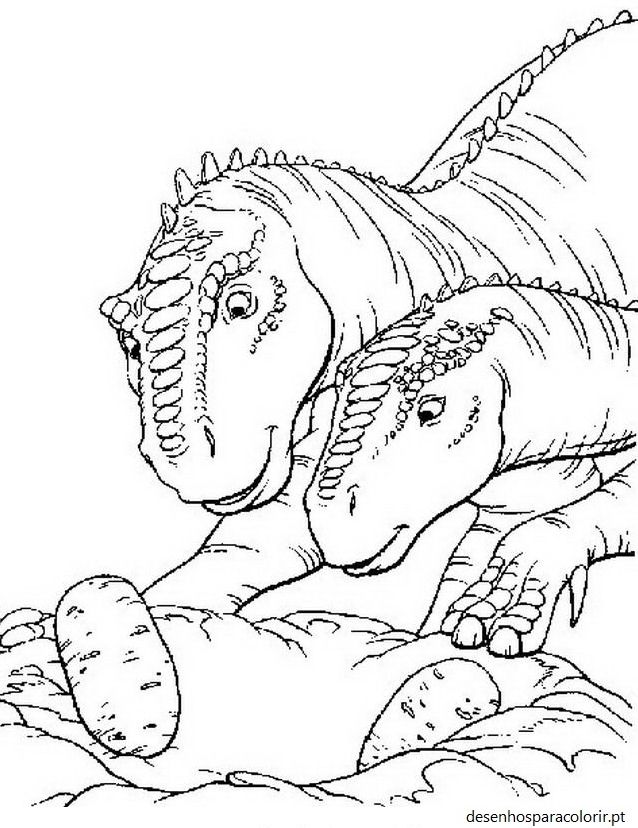 Desenhos de dinossauros para pintar 03
